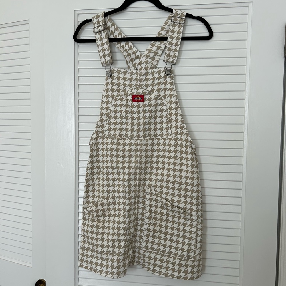 Dickies Denim Houndstooth Overall Dress